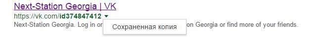Сохраненная копия аккаунта ВКонтакте